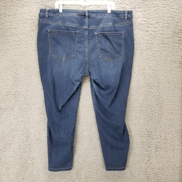 Lane Bryant Jeans Womens 24 Plus Blue Super Stretch Ankle Denim - Picture 9 of 15